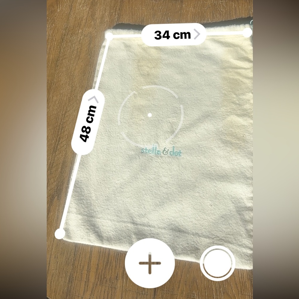Stella & Dot Cream Fabric Pouch